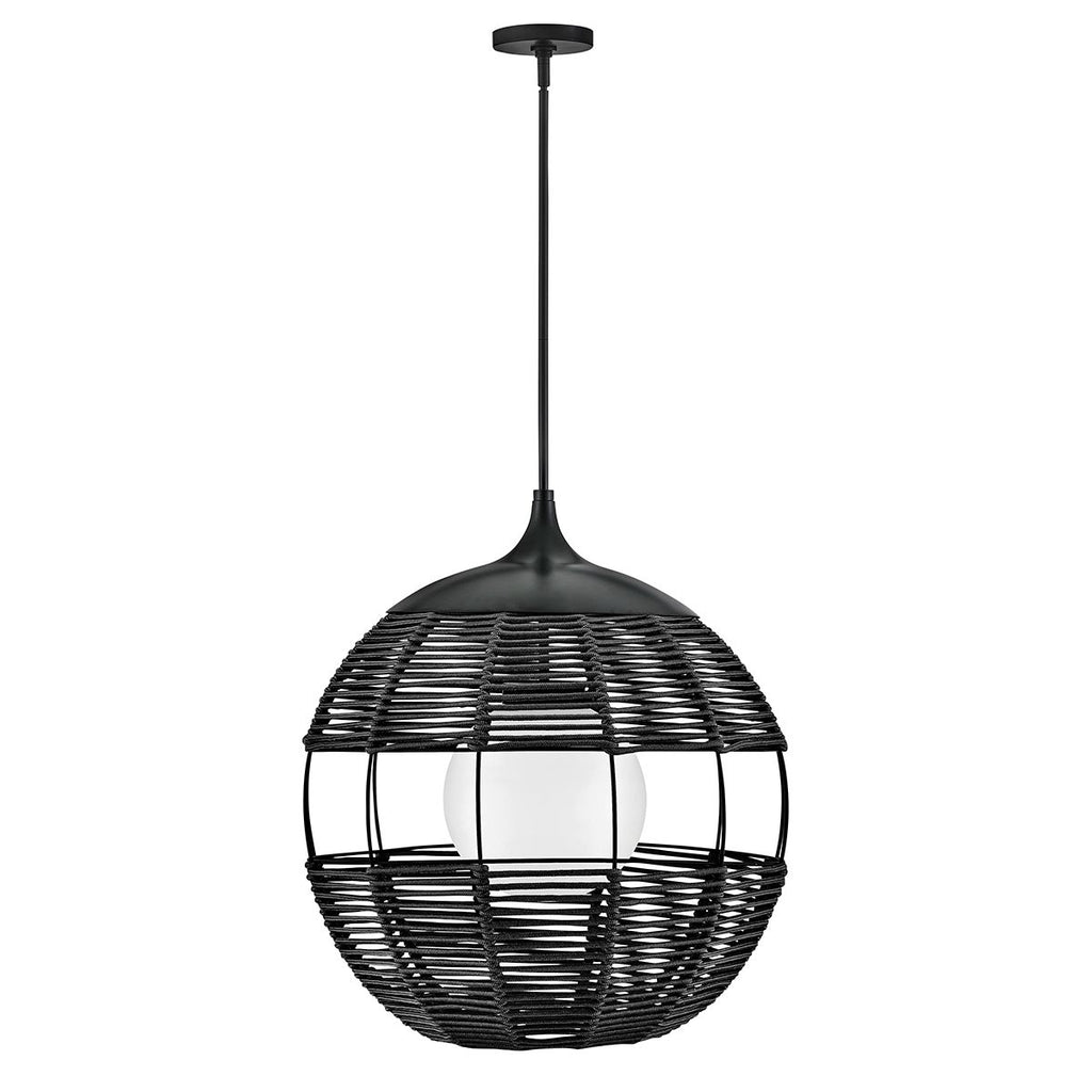 QN-MADDOX-P-M-BK-BK Maddox 1 Light Medium Outdoor Pendant Black