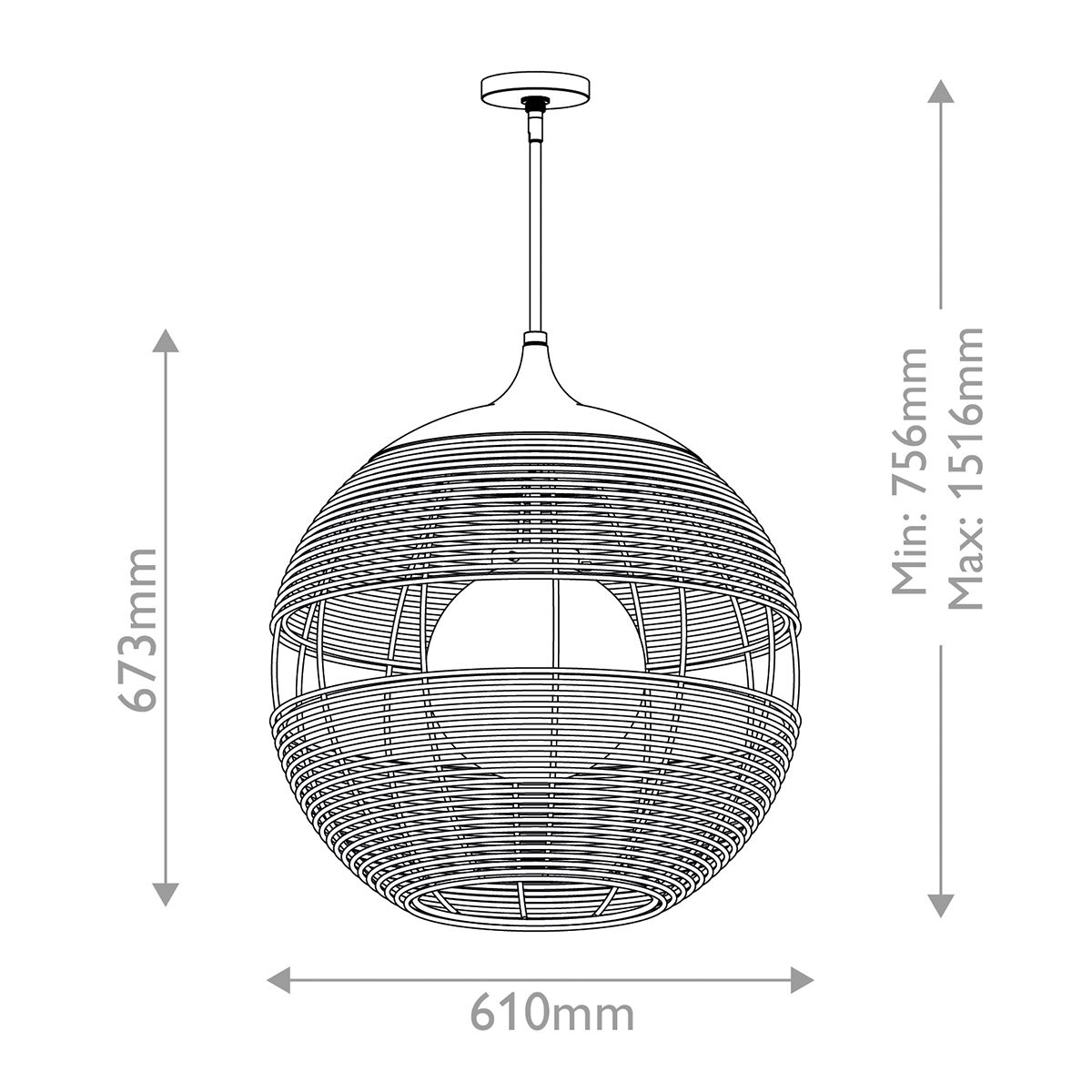 QN-MADDOX-P-M-BK-BK Maddox 1 Light Medium Outdoor Pendant Black