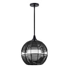 QN-MADDOX-P-S-BK-BK Maddox 1 Light Small Outdoor Pendant Black