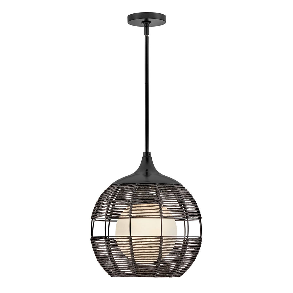 QN-MADDOX-P-S-BK-BK Maddox 1 Light Small Outdoor Pendant Black