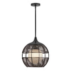 QN-MADDOX-P-S-BK-BK Maddox 1 Light Small Outdoor Pendant Black