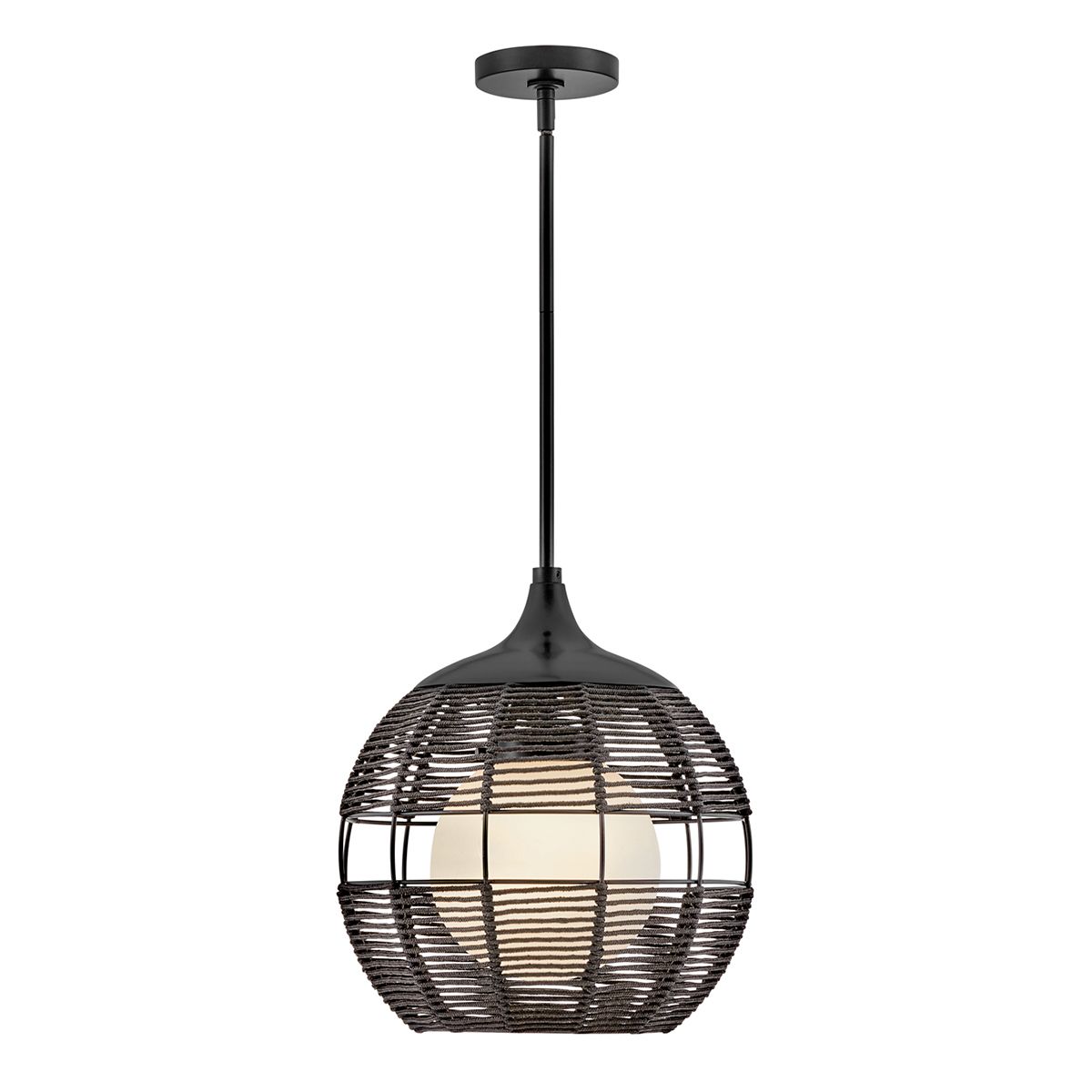 QN-MADDOX-P-S-BK-BK Maddox 1 Light Small Outdoor Pendant Black