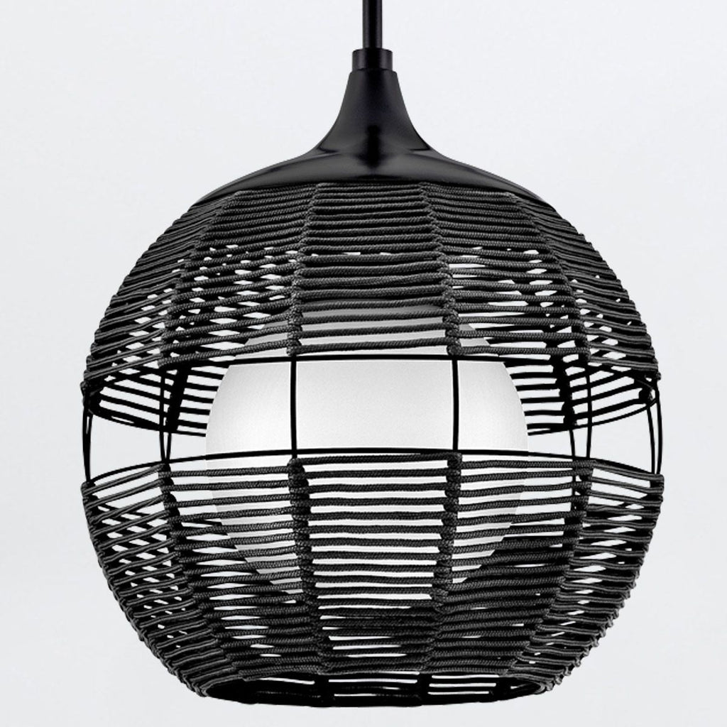 QN-MADDOX-P-S-BK-BK Maddox 1 Light Small Outdoor Pendant Black