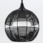 QN-MADDOX-P-S-BK-BK Maddox 1 Light Small Outdoor Pendant Black