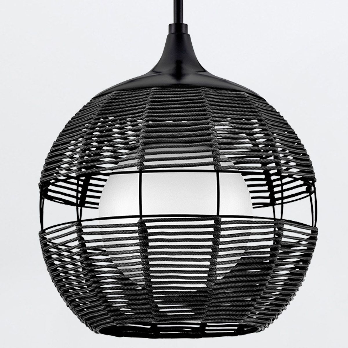 QN-MADDOX-P-S-BK-BK Maddox 1 Light Small Outdoor Pendant Black