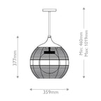 QN-MADDOX-P-S-BK-BK Maddox 1 Light Small Outdoor Pendant Black