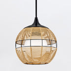 QN-MADDOX-P-S-BK-CAM Maddox 1 Light Small Outdoor Pendant Black/Camel