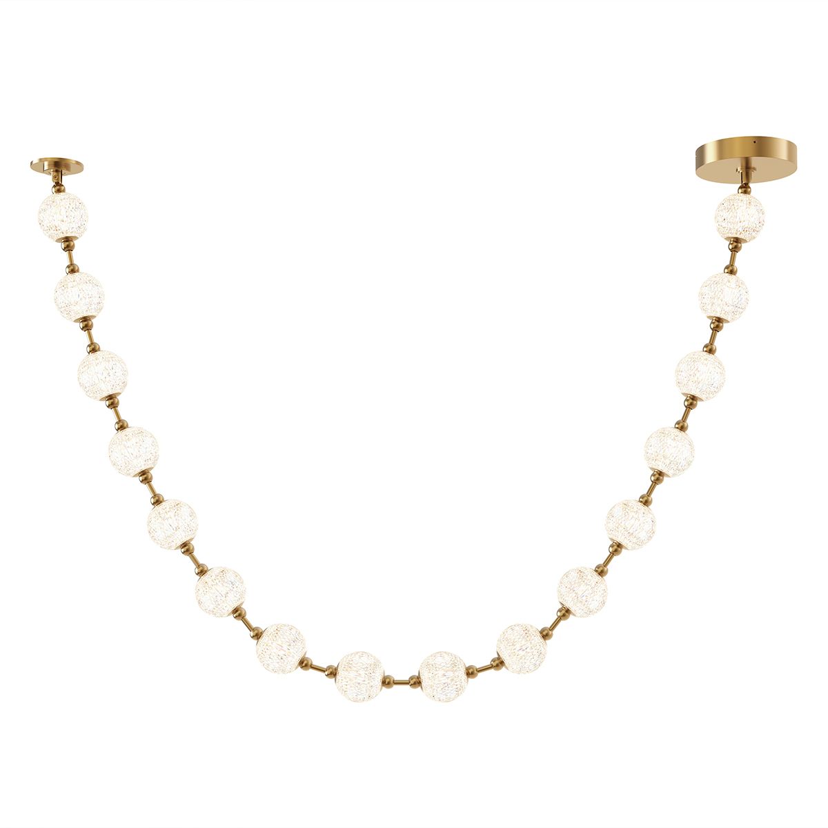 QN-MARNI-16P-292-NBR Marni 16 Head LED Pendant Natural Brass