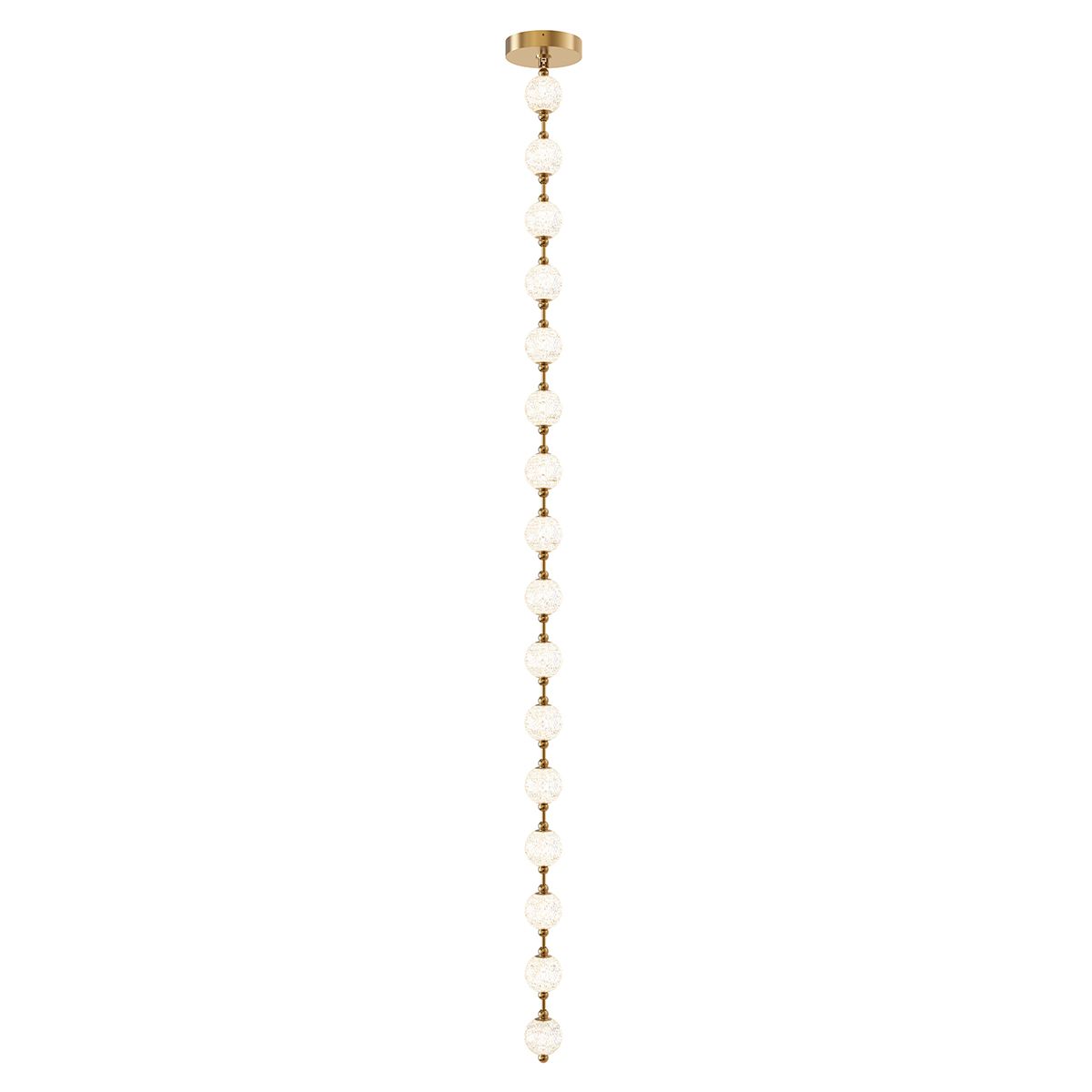 QN-MARNI-16P-292-NBR Marni 16 Head LED Pendant Natural Brass