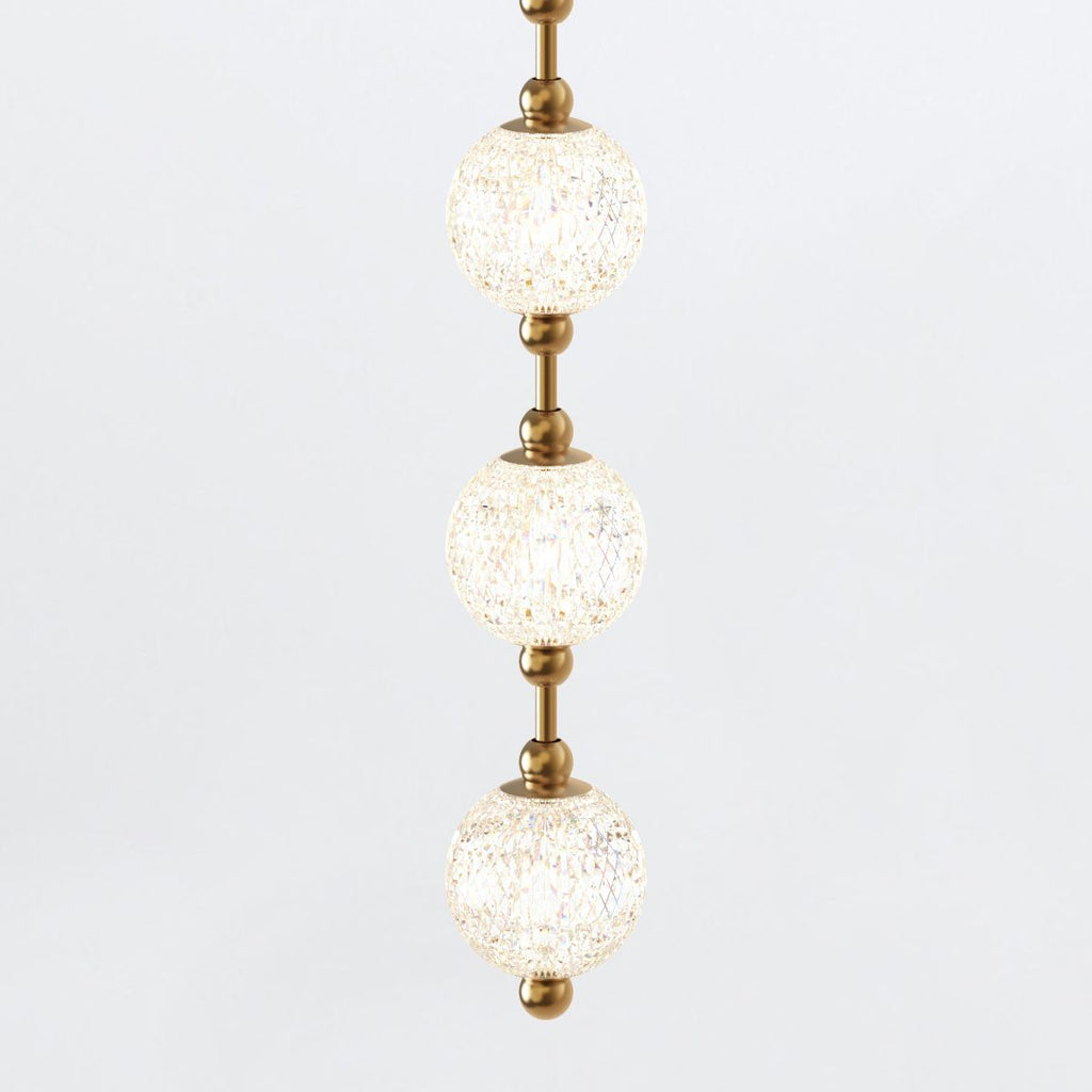 QN-MARNI-16P-292-NBR Marni 16 Head LED Pendant Natural Brass