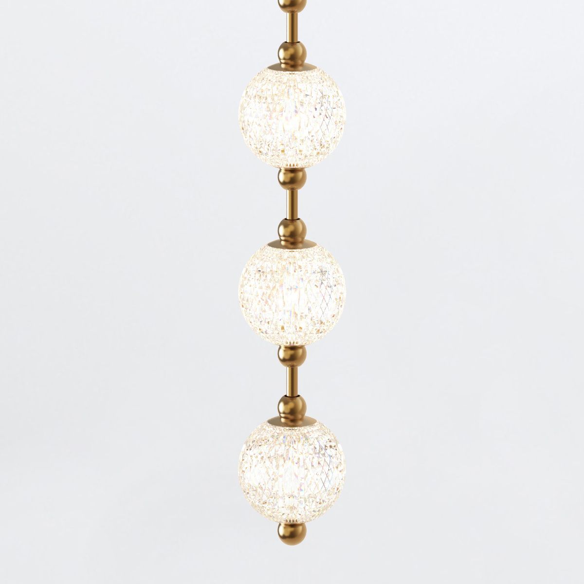 QN-MARNI-16P-292-NBR Marni 16 Head LED Pendant Natural Brass