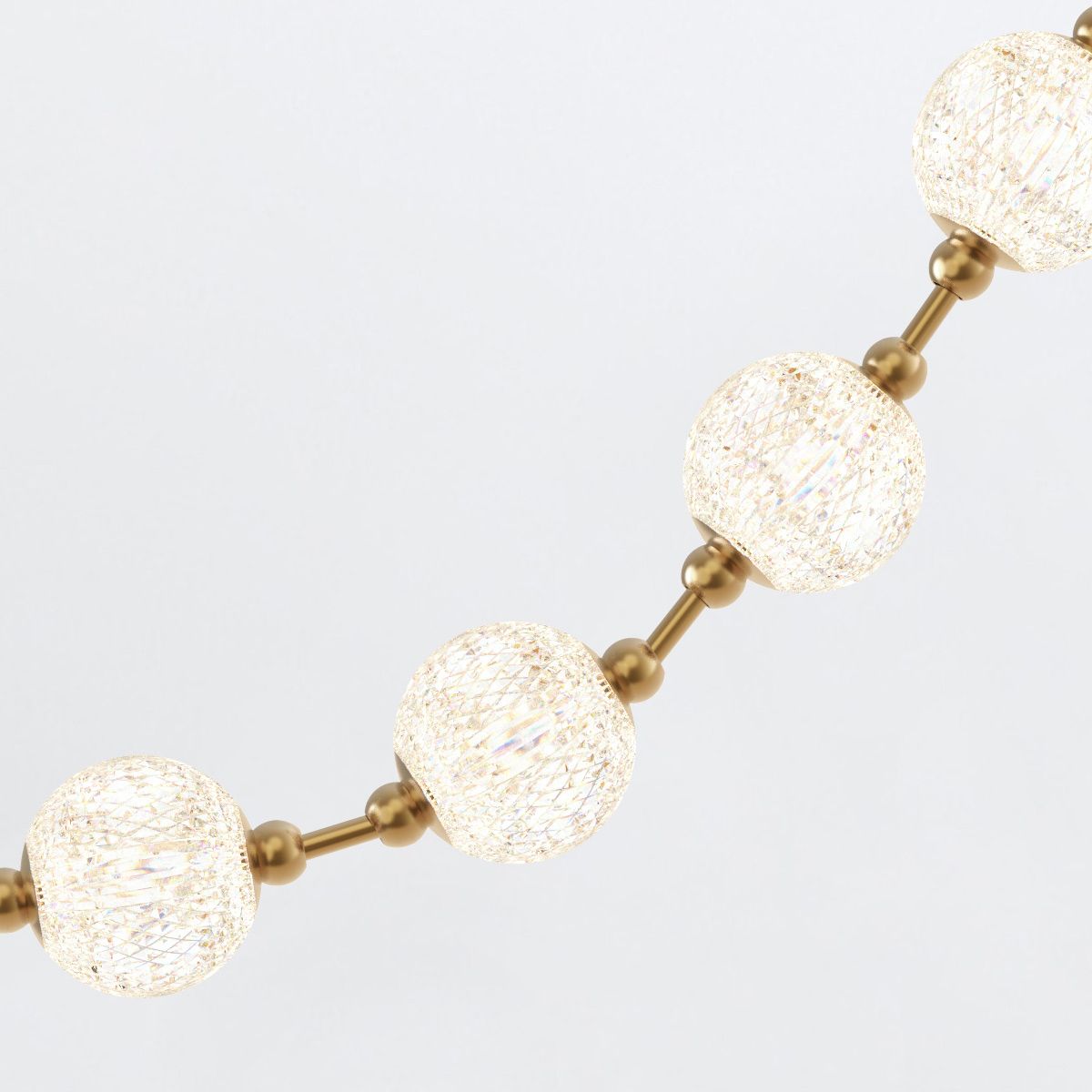 QN-MARNI-16P-292-NBR Marni 16 Head LED Pendant Natural Brass