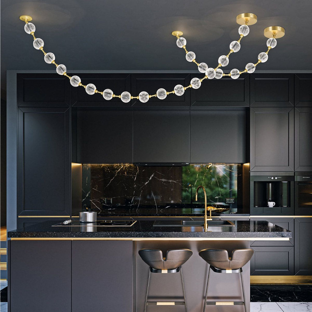 QN-MARNI-16P-292-NBR Marni 16 Head LED Pendant Natural Brass