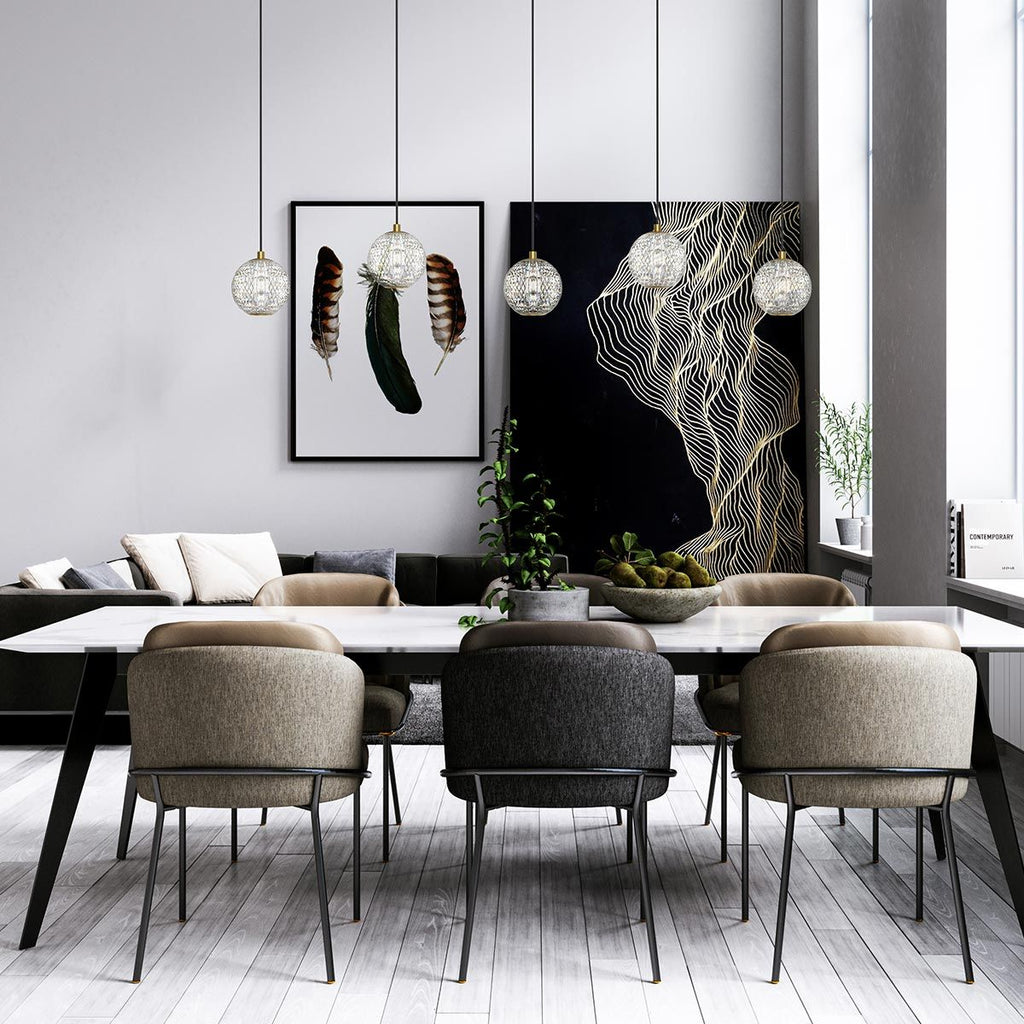 QN-MARNI-1P-NBR Marni Mini LED Pendant Natural Brass