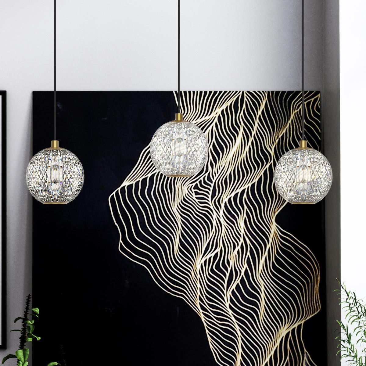 QN-MARNI-1P-NBR Marni Mini LED Pendant Natural Brass