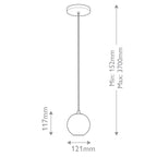 QN-MARNI-1P-NBR Marni Mini LED Pendant Natural Brass