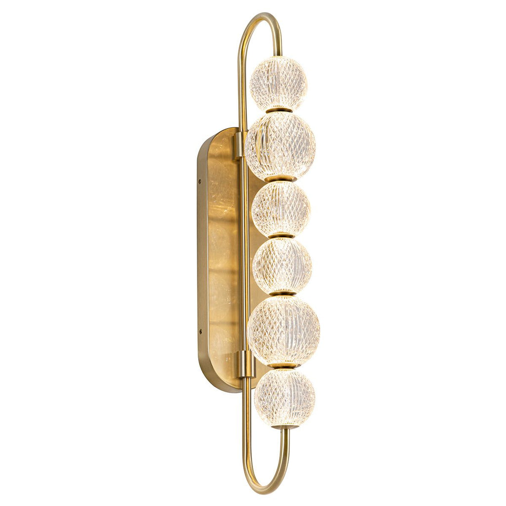 QN-MARNI-6WB-NBR Marni 6 Head LED Wall Light Natural Brass