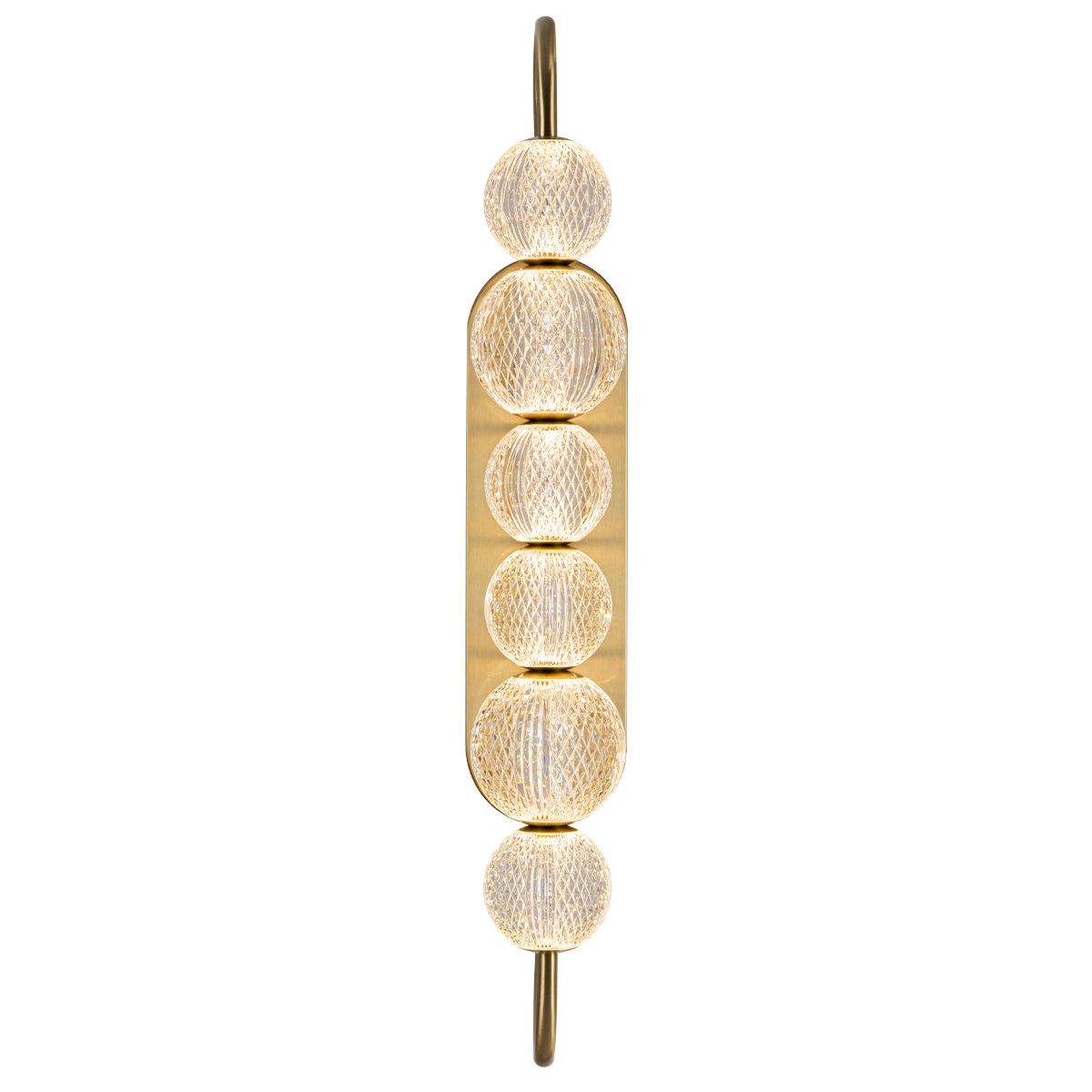 QN-MARNI-6WB-NBR Marni 6 Head LED Wall Light Natural Brass