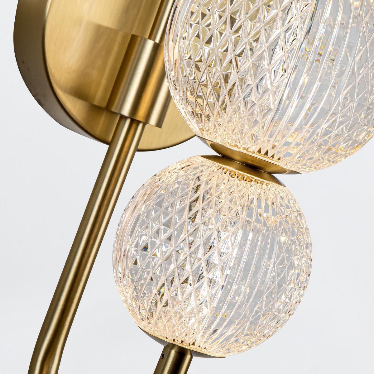QN-MARNI-6WB-NBR Marni 6 Head LED Wall Light Natural Brass