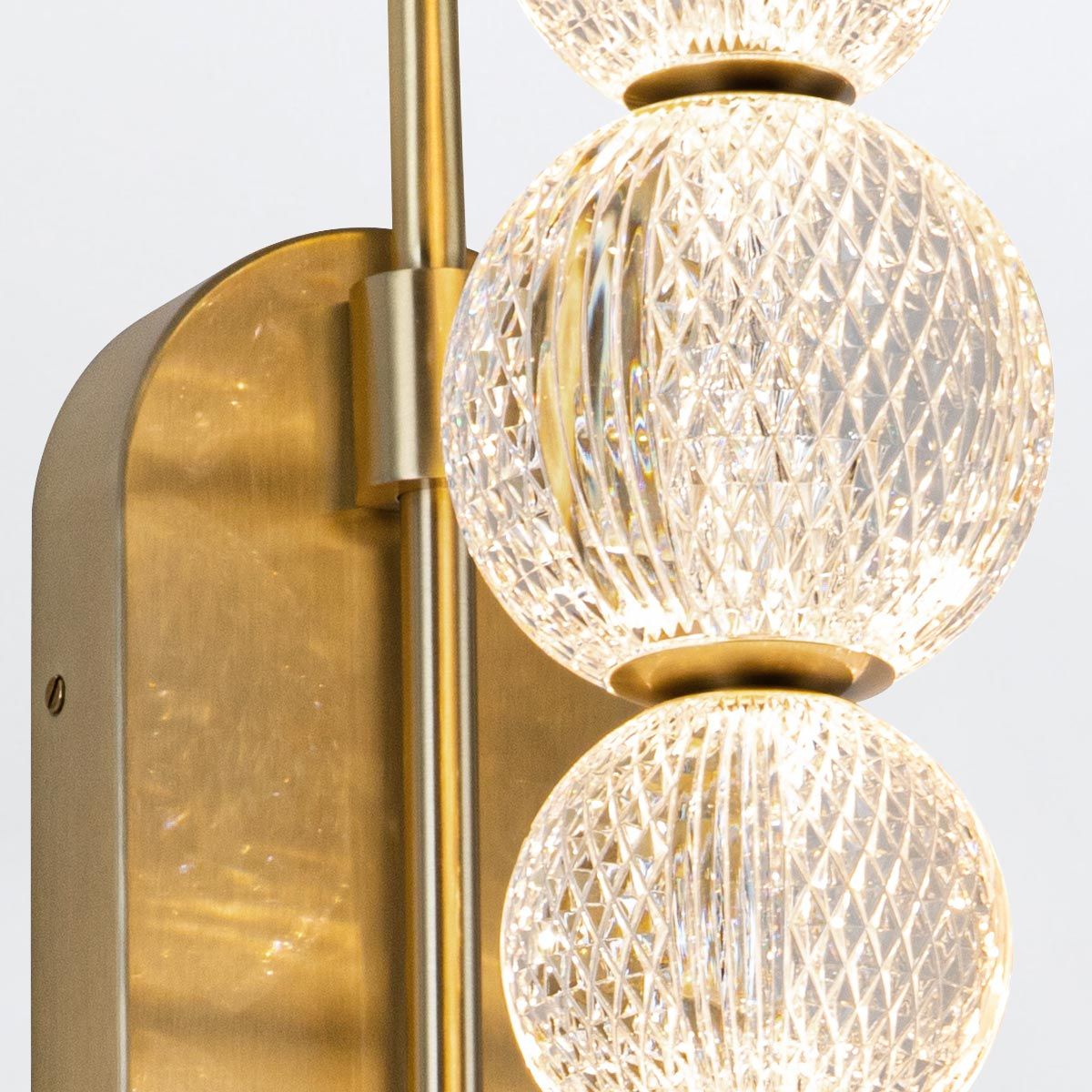 QN-MARNI-6WB-NBR Marni 6 Head LED Wall Light Natural Brass