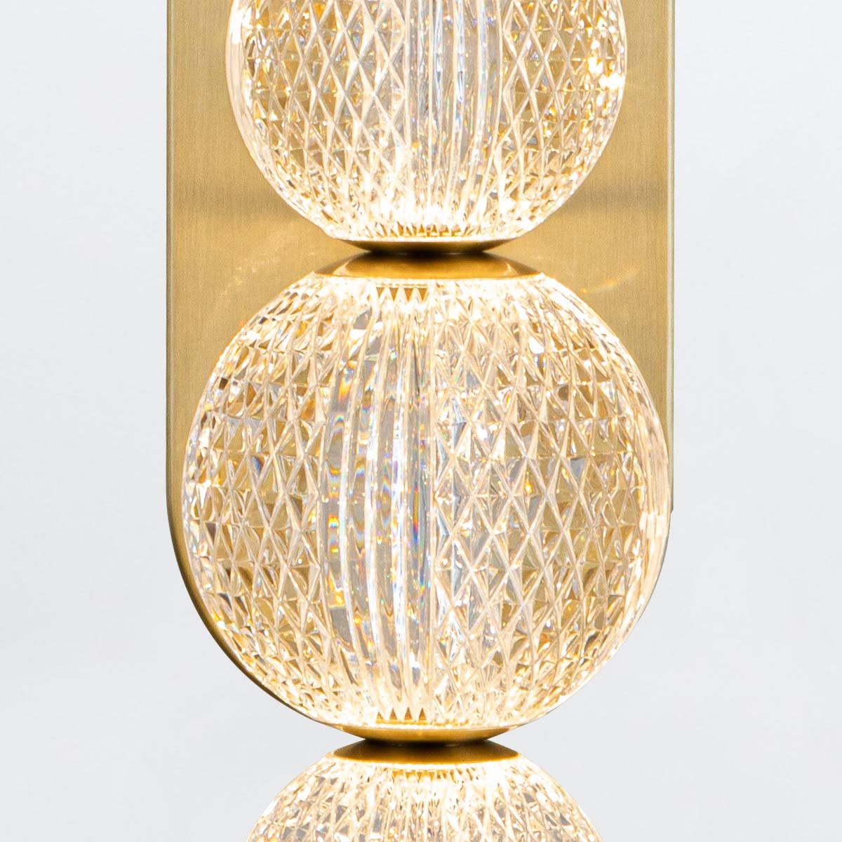 QN-MARNI-6WB-NBR Marni 6 Head LED Wall Light Natural Brass