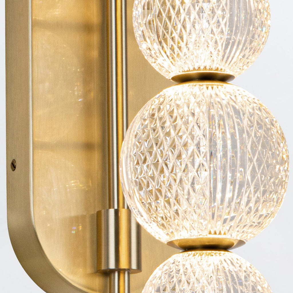 QN-MARNI-6WB-NBR Marni 6 Head LED Wall Light Natural Brass