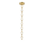 QN-MARNI-8P-148-NBR Marni 8 Head LED Pendant Natural Brass