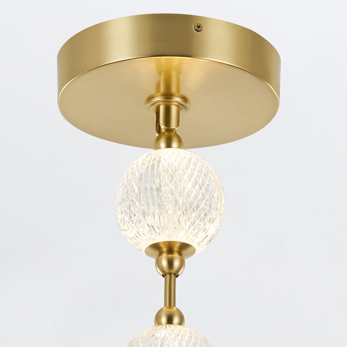 QN-MARNI-8P-148-NBR Marni 8 Head LED Pendant Natural Brass