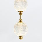 QN-MARNI-8P-148-NBR Marni 8 Head LED Pendant Natural Brass