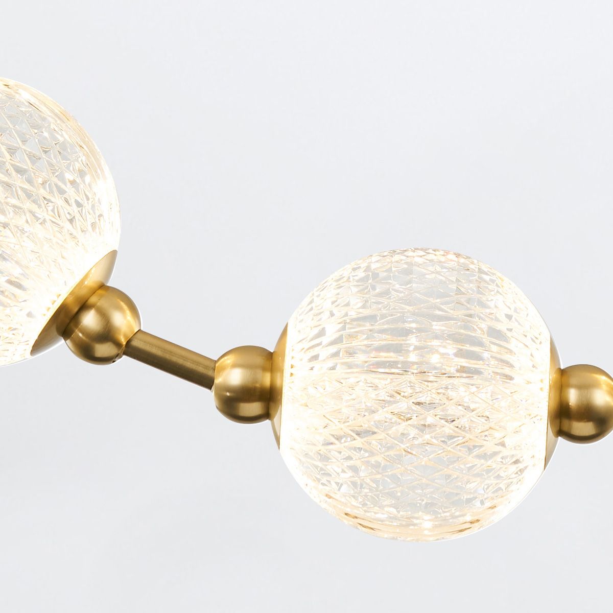 QN-MARNI-8P-148-NBR Marni 8 Head LED Pendant Natural Brass