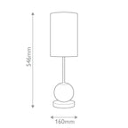 QN-MARNI-TL-M-NBR Marni Medium LED Table Lamp Natural Brass