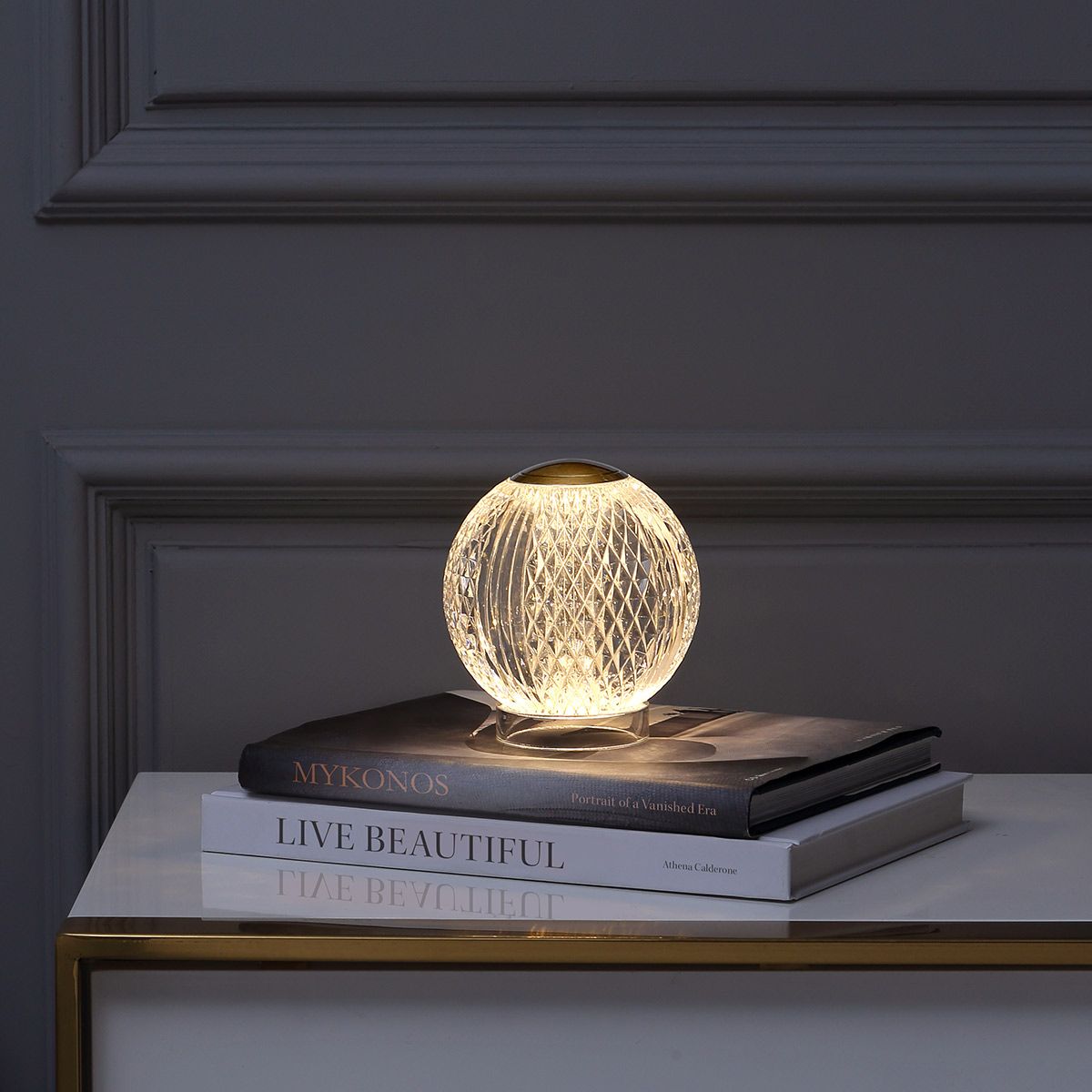 QN-MARNI-TL-S-NBR Marni Small LED Table Lamp Natural Brass