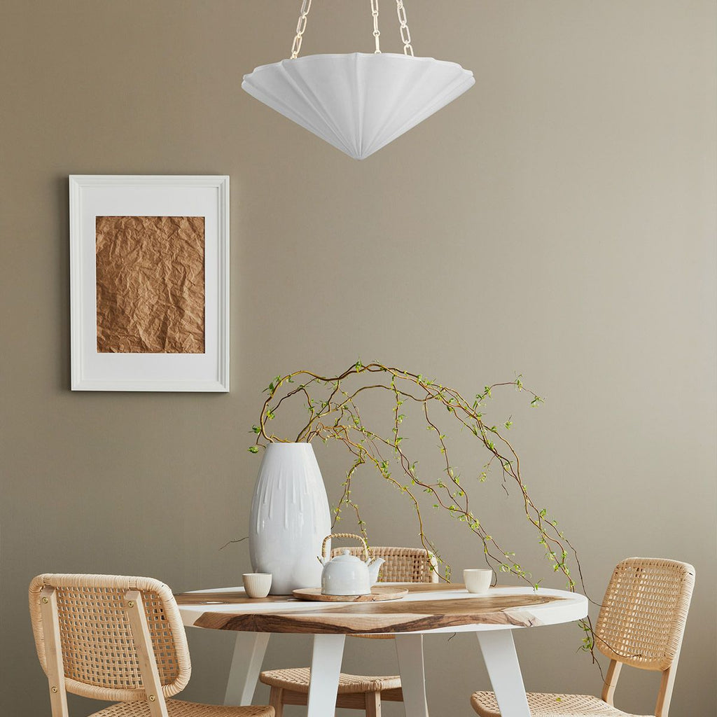 QN-MARTINE-P-WHT Martine 3 Light Pendant Antique White
