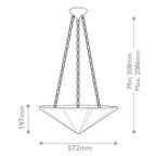QN-MARTINE-P-WHT Martine 3 Light Pendant Antique White