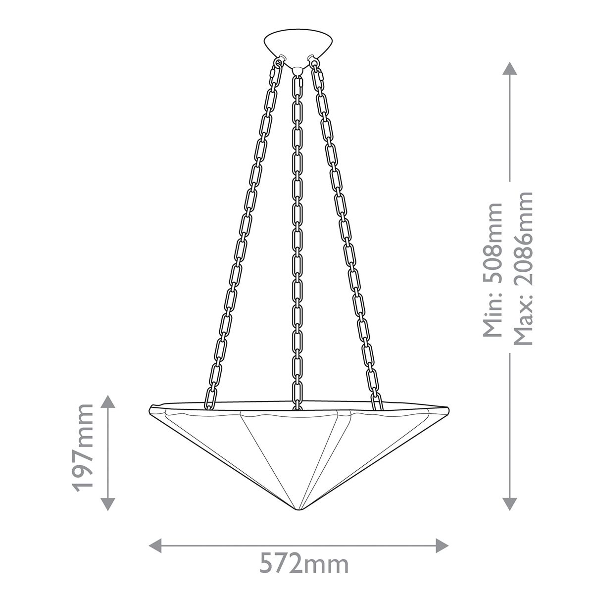 QN-MARTINE-P-WHT Martine 3 Light Pendant Antique White