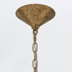 QN-MERIDIAN-3P-DG Meridian 3 Light Pendant Distressed Gold / Smoked Glass