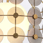 QN-MERIDIAN-3P-DG Meridian 3 Light Pendant Distressed Gold / Smoked Glass