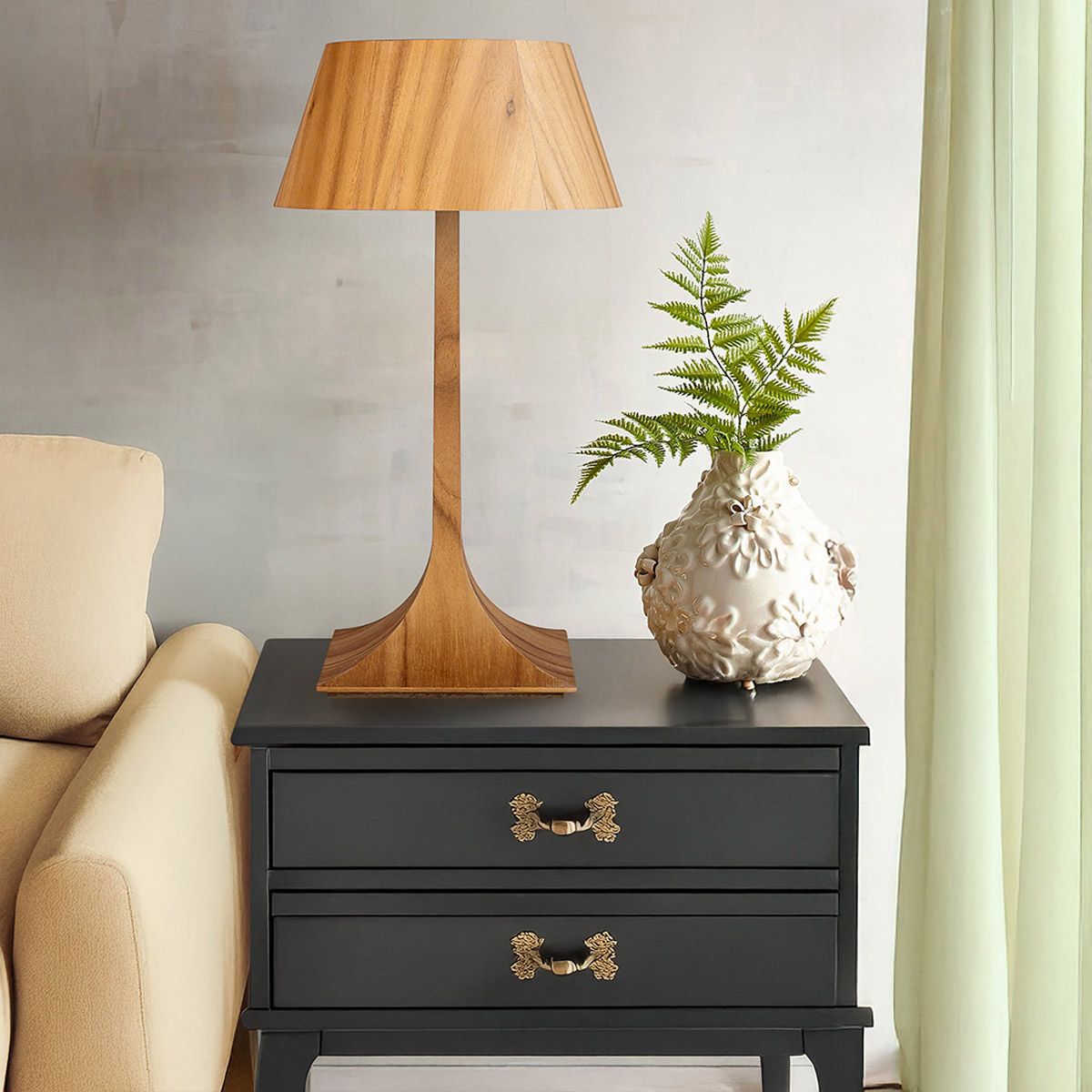 QN-NOSTALGIA-TL-M-TEAK Nostalgia Table Lamp Teak