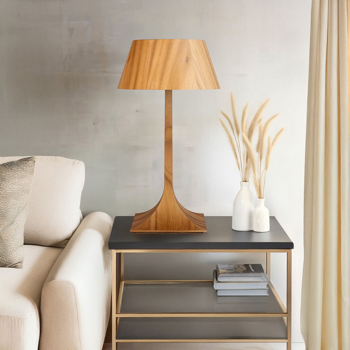 QN-NOSTALGIA-TL-M-TEAK Nostalgia Table Lamp Teak