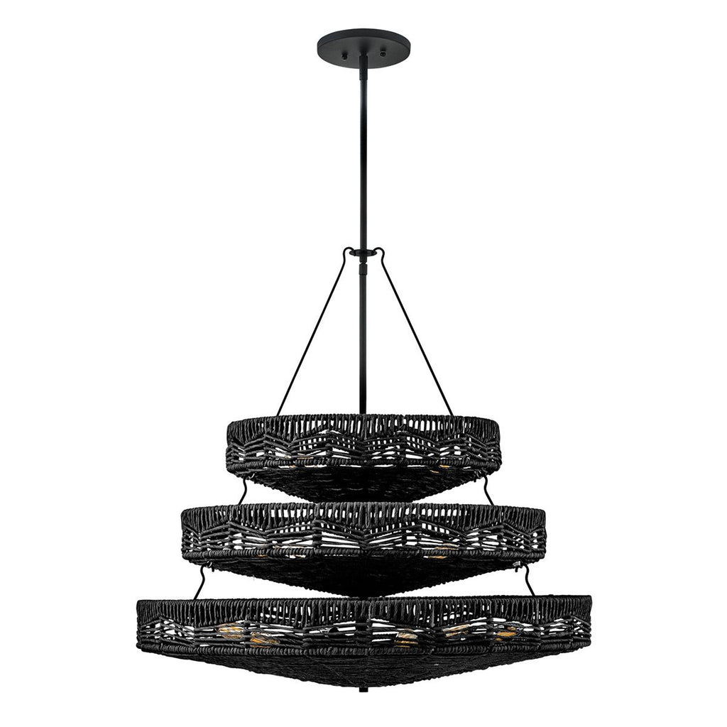QN-OPHELIA-13P-BK-BK Ophelia 13 Light Multi-Tier Chandelier Black
