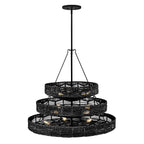 QN-OPHELIA-13P-BK-BK Ophelia 13 Light Multi-Tier Chandelier Black