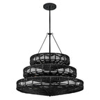 QN-OPHELIA-13P-BK-BK Ophelia 13 Light Multi-Tier Chandelier Black