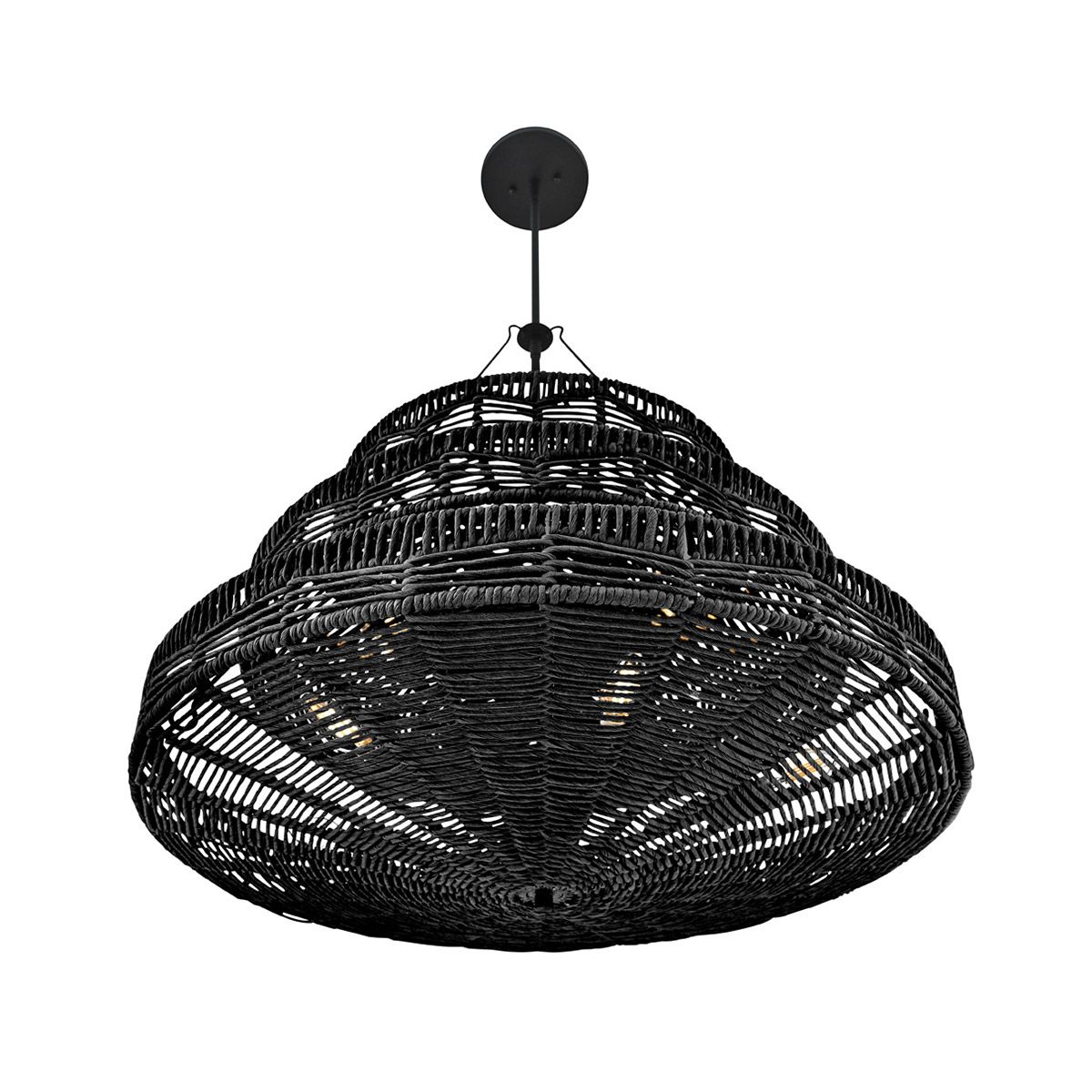 QN-OPHELIA-13P-BK-BK Ophelia 13 Light Multi-Tier Chandelier Black