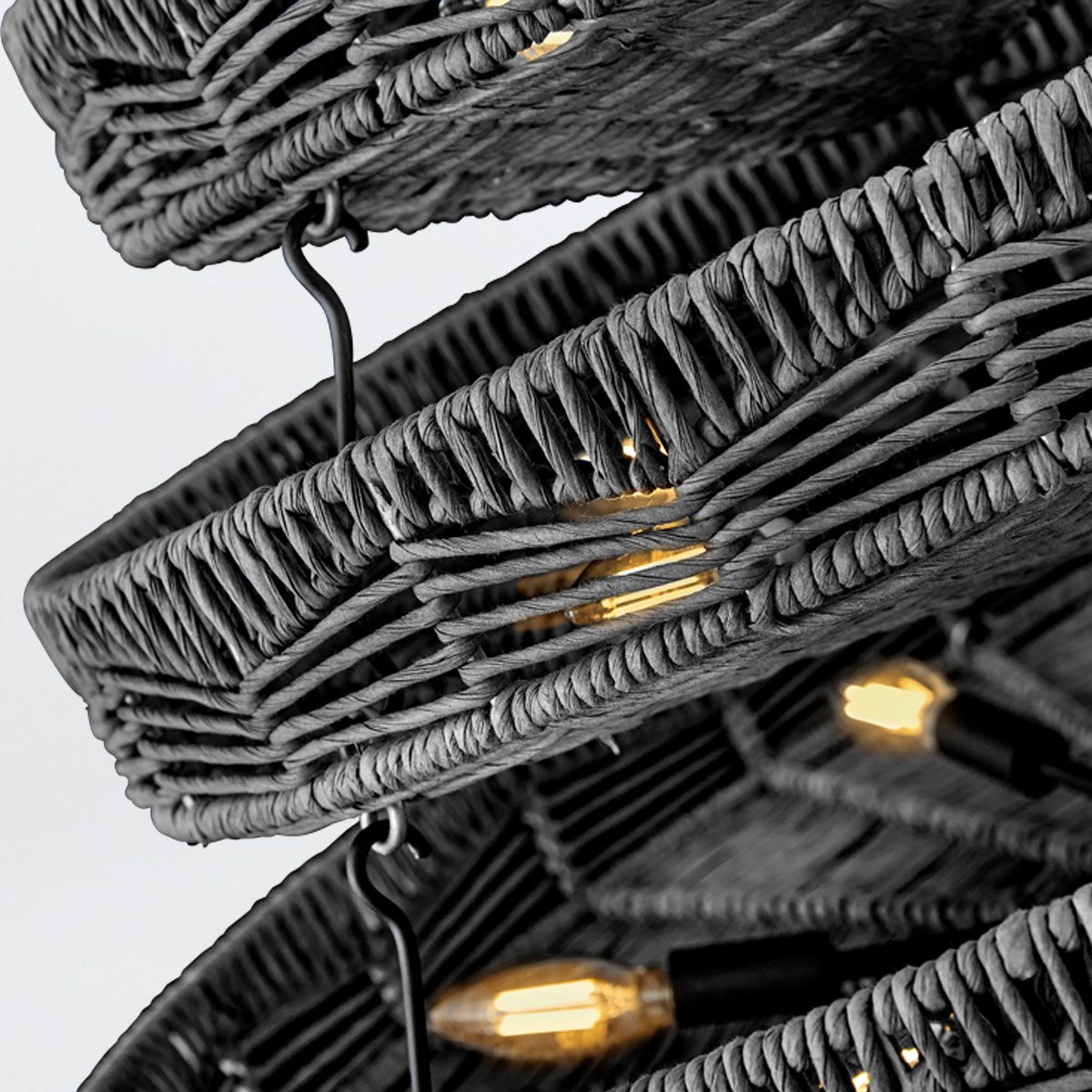 QN-OPHELIA-13P-BK-BK Ophelia 13 Light Multi-Tier Chandelier Black