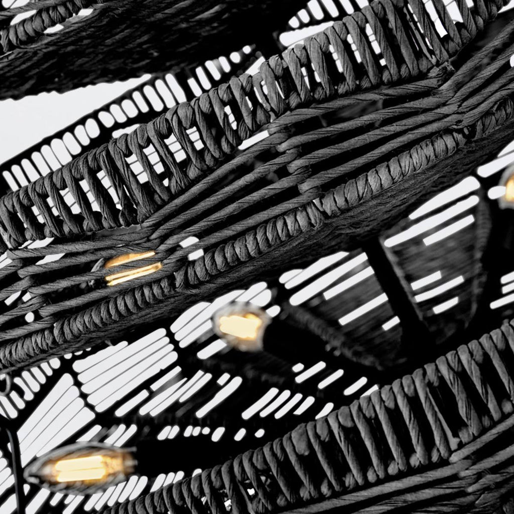 QN-OPHELIA-13P-BK-BK Ophelia 13 Light Multi-Tier Chandelier Black