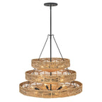 QN-OPHELIA-13P-BK-CAM Ophelia 13 Light Multi-Tier Chandelier Black/Camel