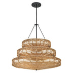 QN-OPHELIA-13P-BK-CAM Ophelia 13 Light Multi-Tier Chandelier Black/Camel