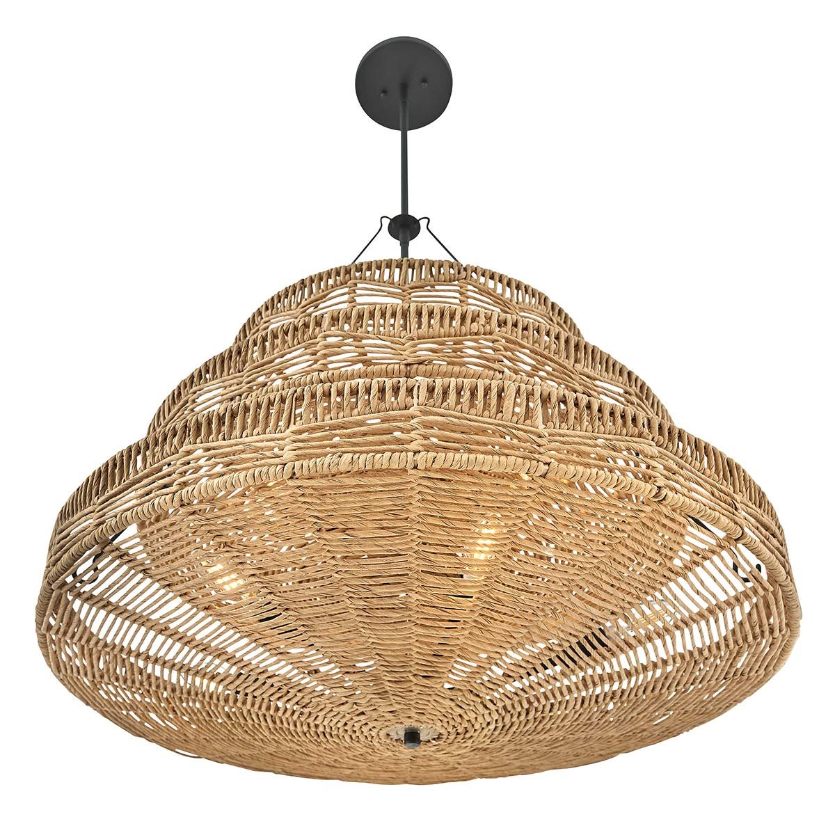 QN-OPHELIA-13P-BK-CAM Ophelia 13 Light Multi-Tier Chandelier Black/Camel