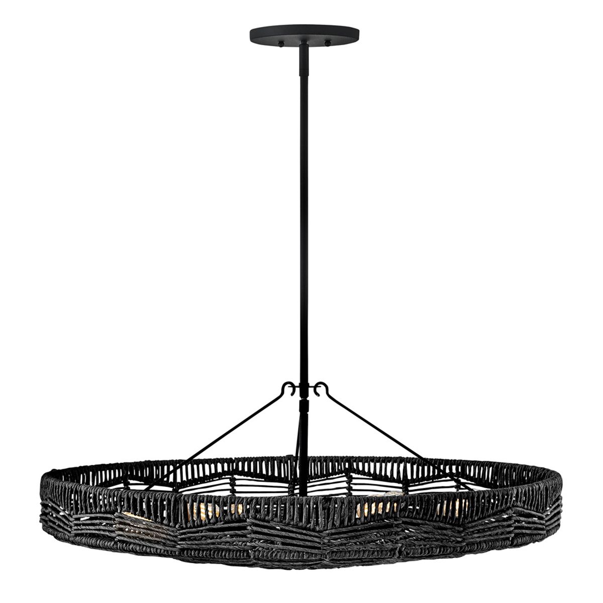 QN-OPHELIA-6P-BK-BK Ophelia 6 Light Duo Mount Pendant Black