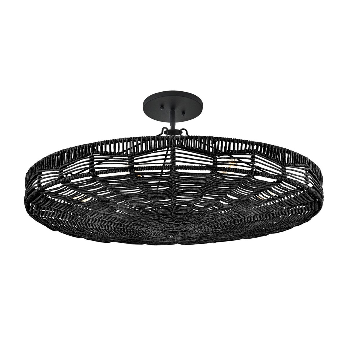 QN-OPHELIA-6P-BK-BK Ophelia 6 Light Duo Mount Pendant Black